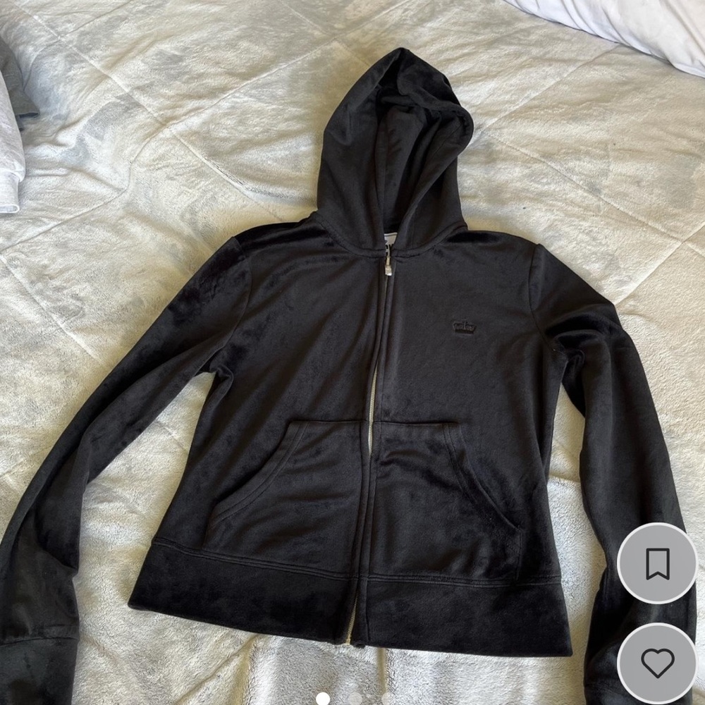 Juicy Couture Black Velvet Sweater
